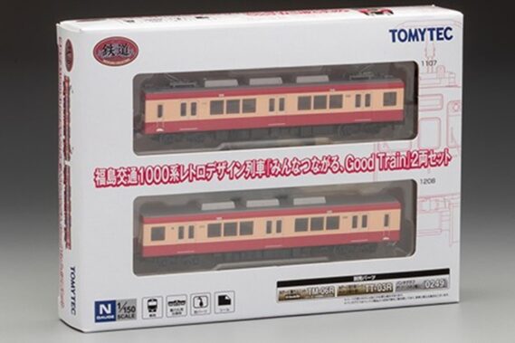 ジオコレ 340959 鉄道コレクション 福島交通1000系レトロデザイン列車『みんなつながる、Good Train』2両セット ジオコレ Nゲージ 鉄道模型