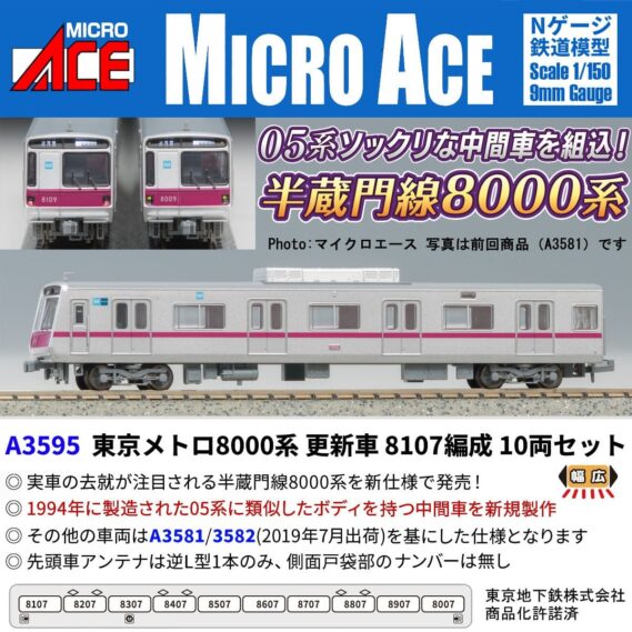 MICROACE A3595 東京メトロ8000系 更新車 8107編成 10両セット マイクロエース Nゲージ鉄道模型