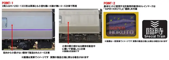 JR キハ261系1000番代 6次車「北斗」(新塗装) 3両増結セット 2027年4月